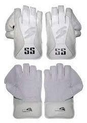 SS LE ALL WHITE WICKET KEEPING GLOVES